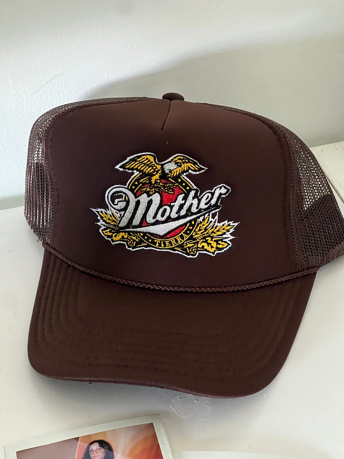 Brown Miller Mother trucker hat